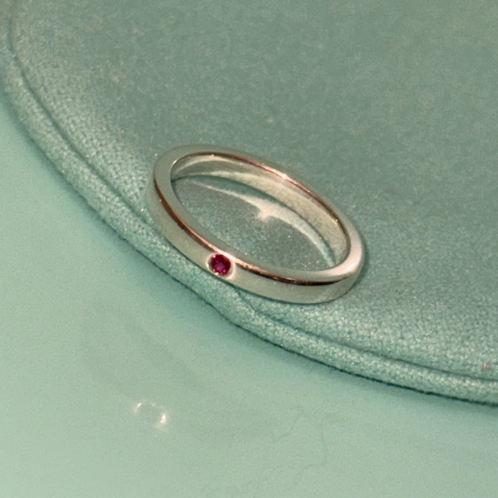 Tiffany & Co Retired Ruby Stackable Ring Band - image 1
